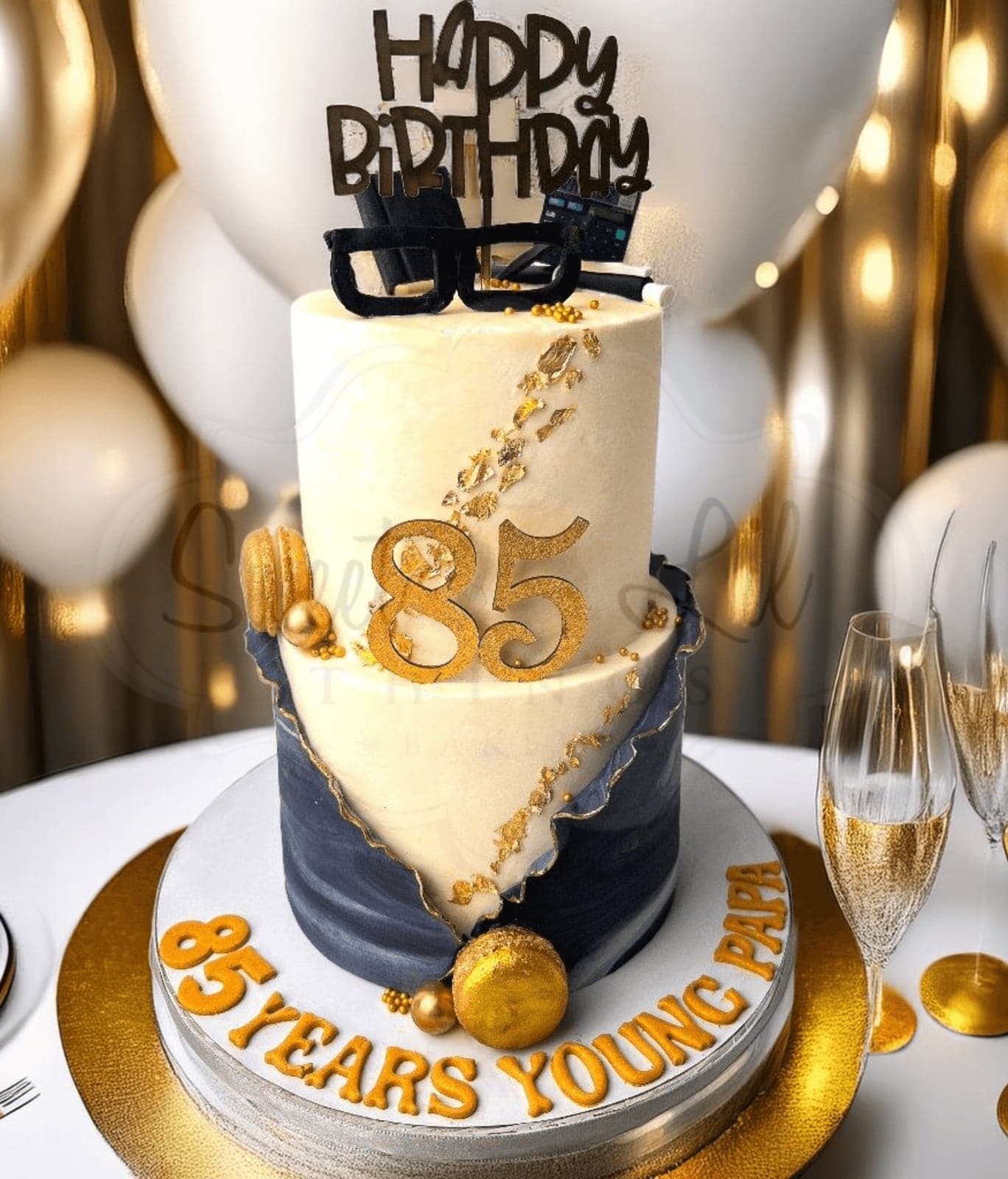 2 Tier 85th Birthday Cake for Father