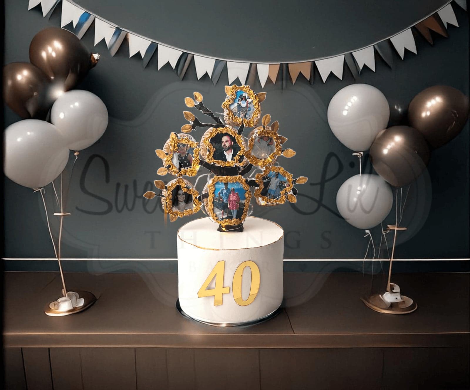 Photo Tree Birthday Cake