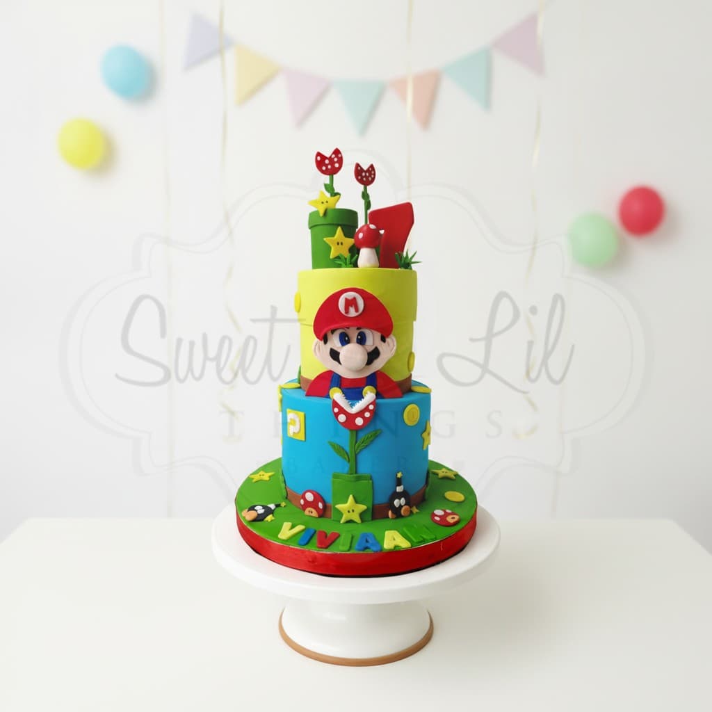 Mario Theme Cake — Arcade Adventure Pipe