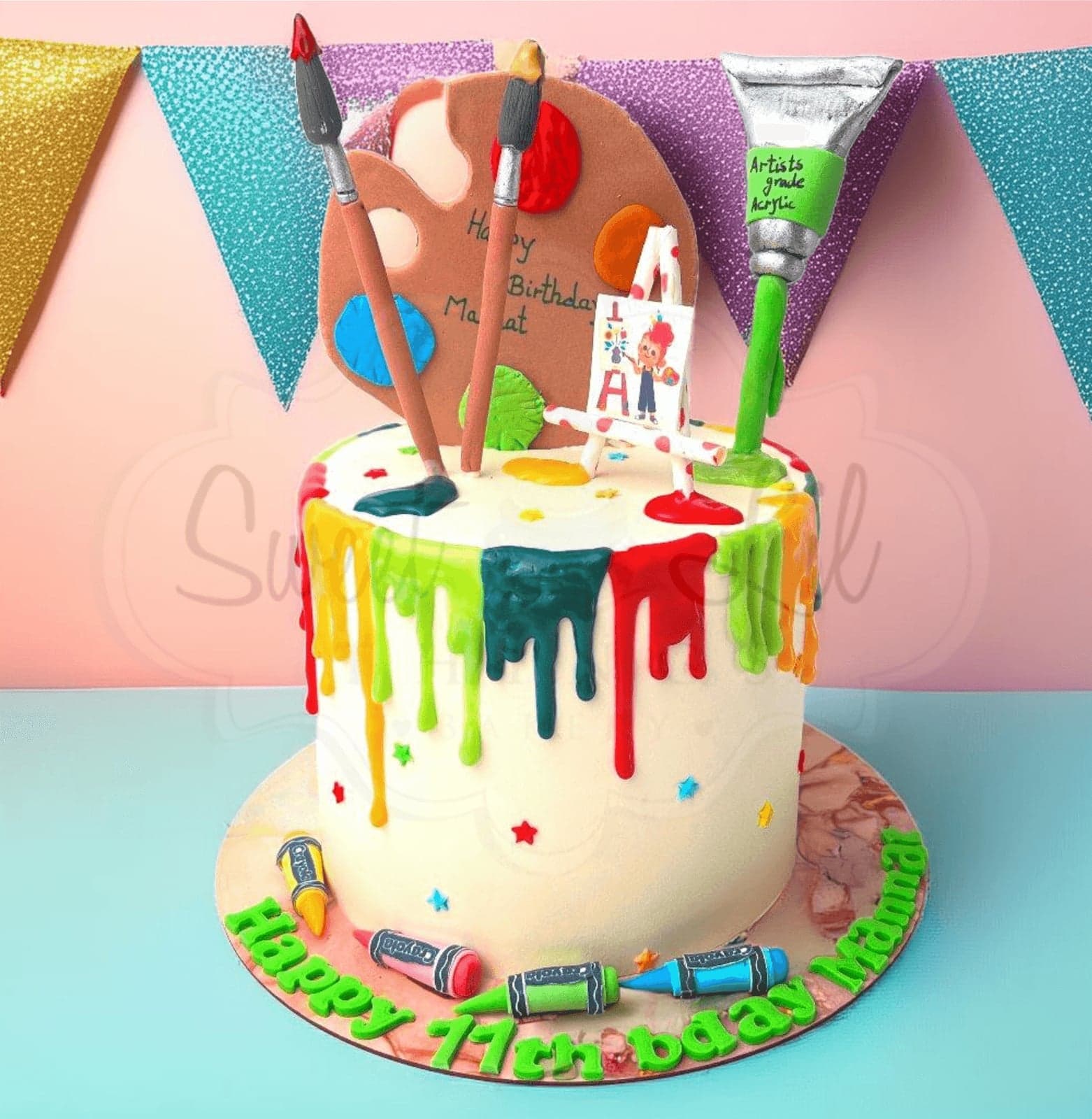 Art Lover Painter Birthday Cake