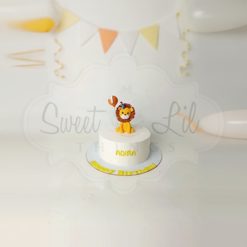 Baby Lion First Birthday Cake