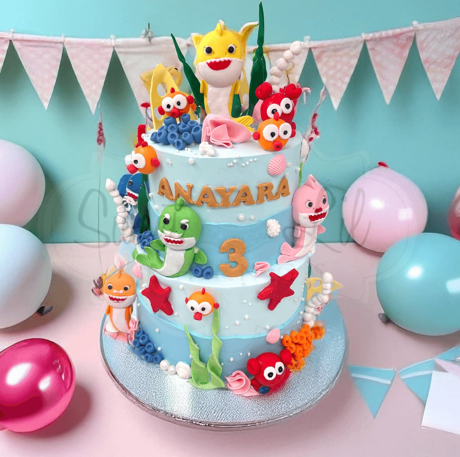 Baby Shark Birthday Cake