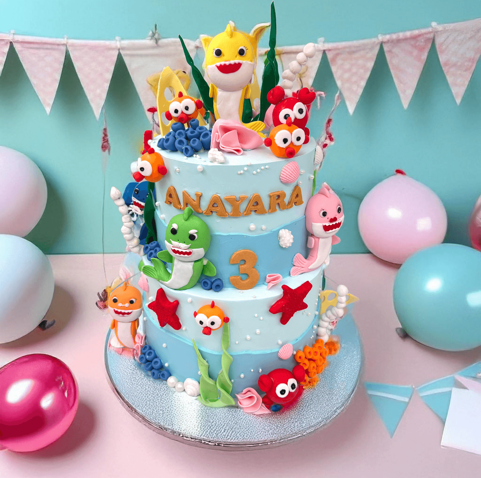 Baby Shark Birthday Cake