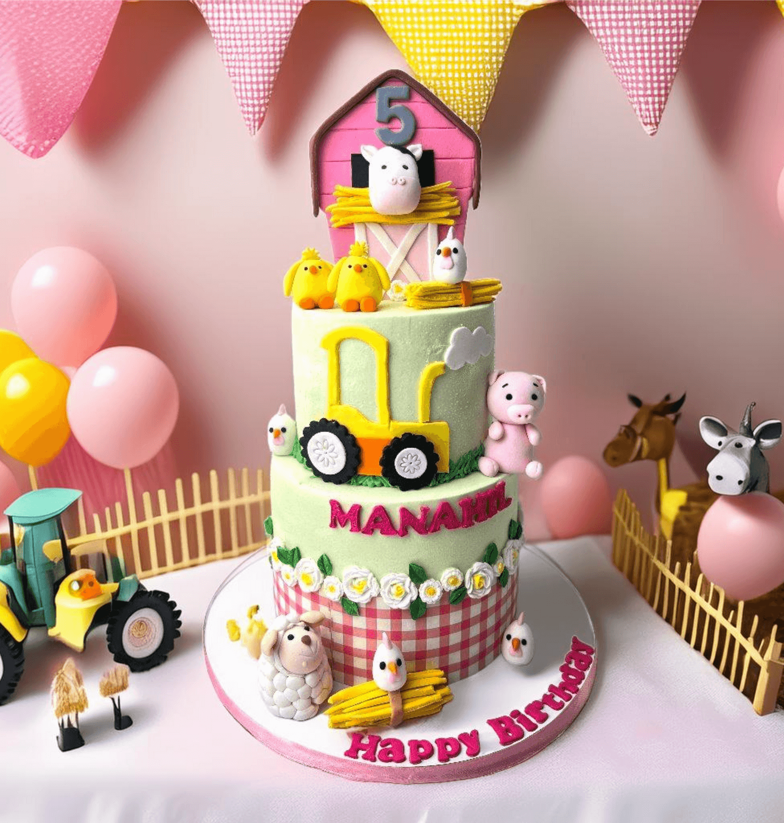 Barn Farm Countryside Theme Birthday Cake