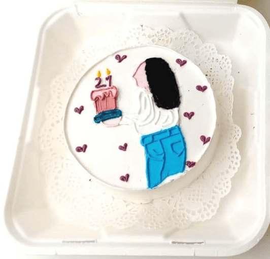 Bento Cake (Lady with Cake)