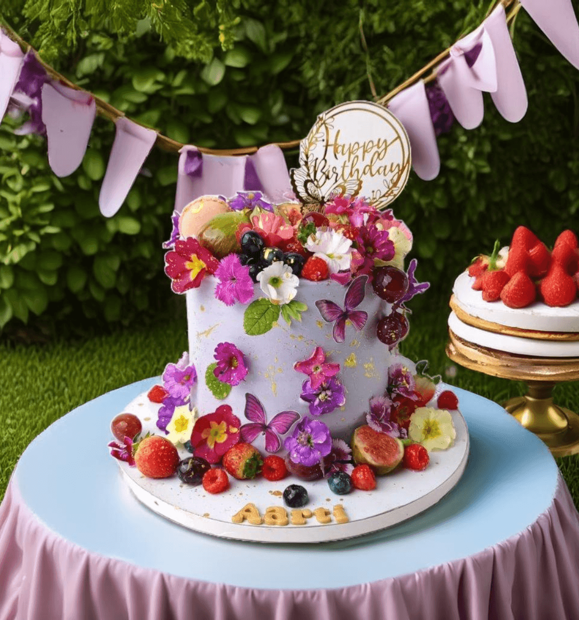 Berries Floral Birthday Cake