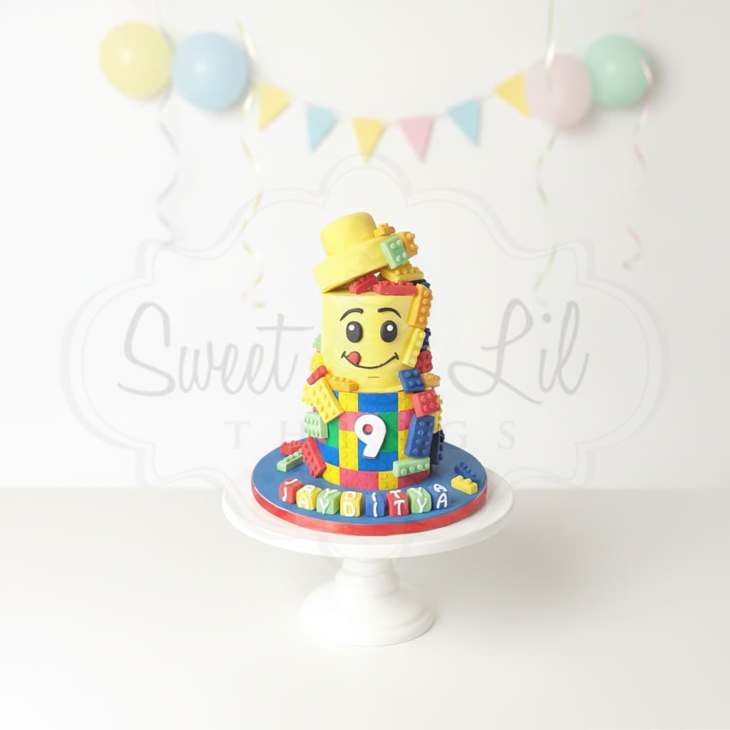 Lego theme Cake — Building Block Figure