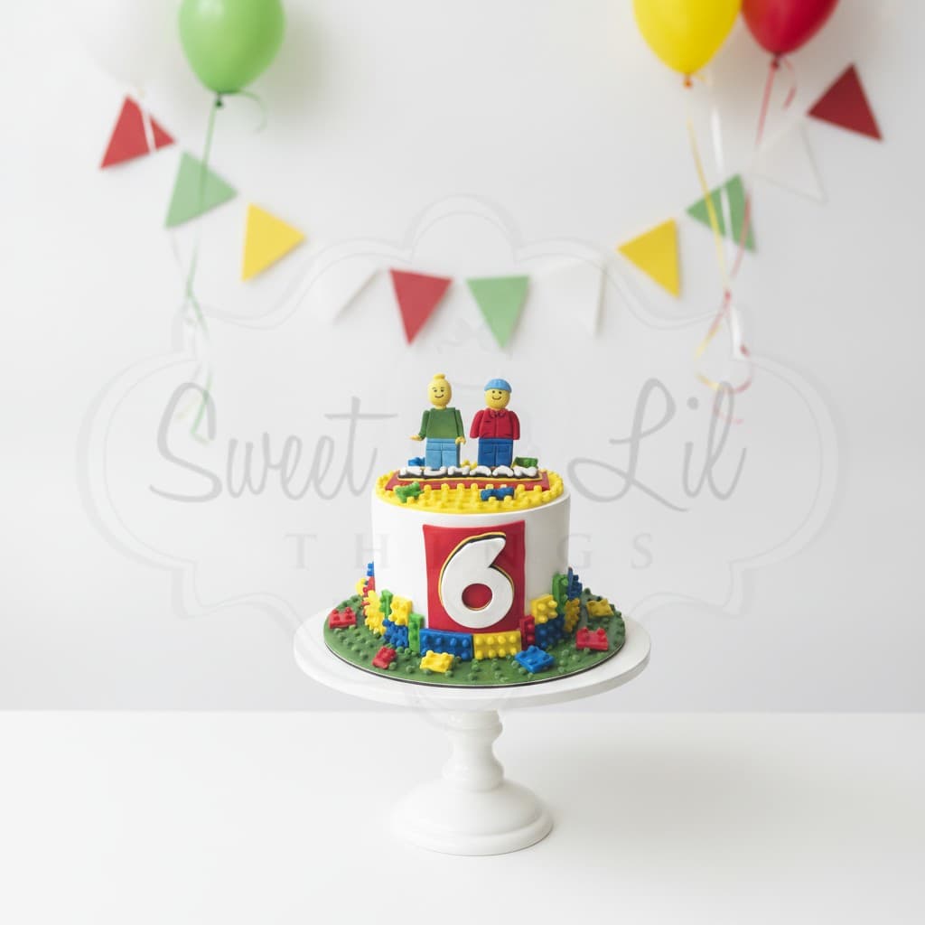 Lego theme Cake — Building Block Figures