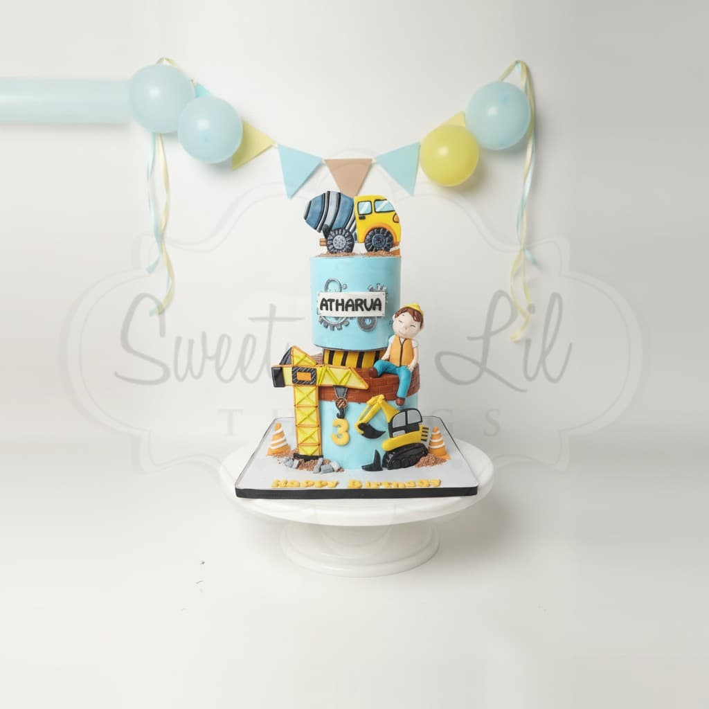 Cement Mixer Construction Birthday Cake