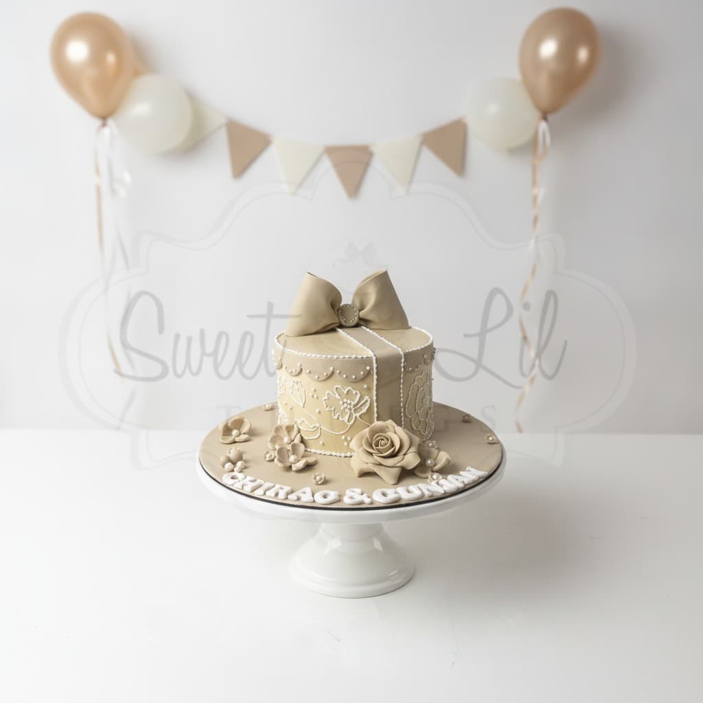 Champagne Gift Box Cake