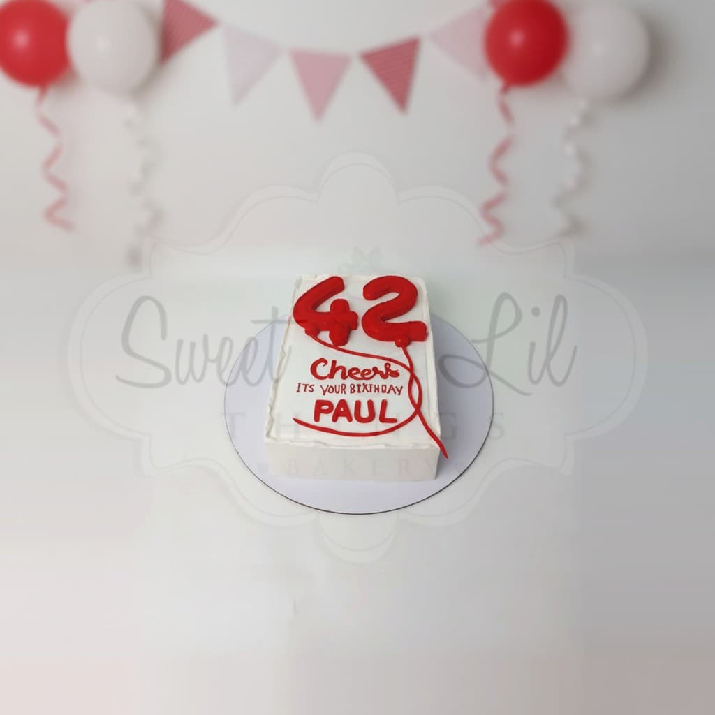 Balloon Number Birthday Cake