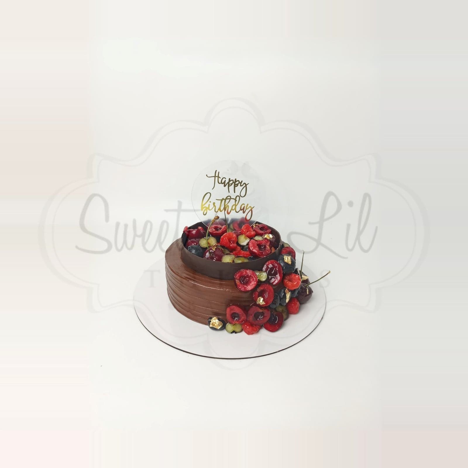 Chocolate Bark and Cherries Cake photo 2