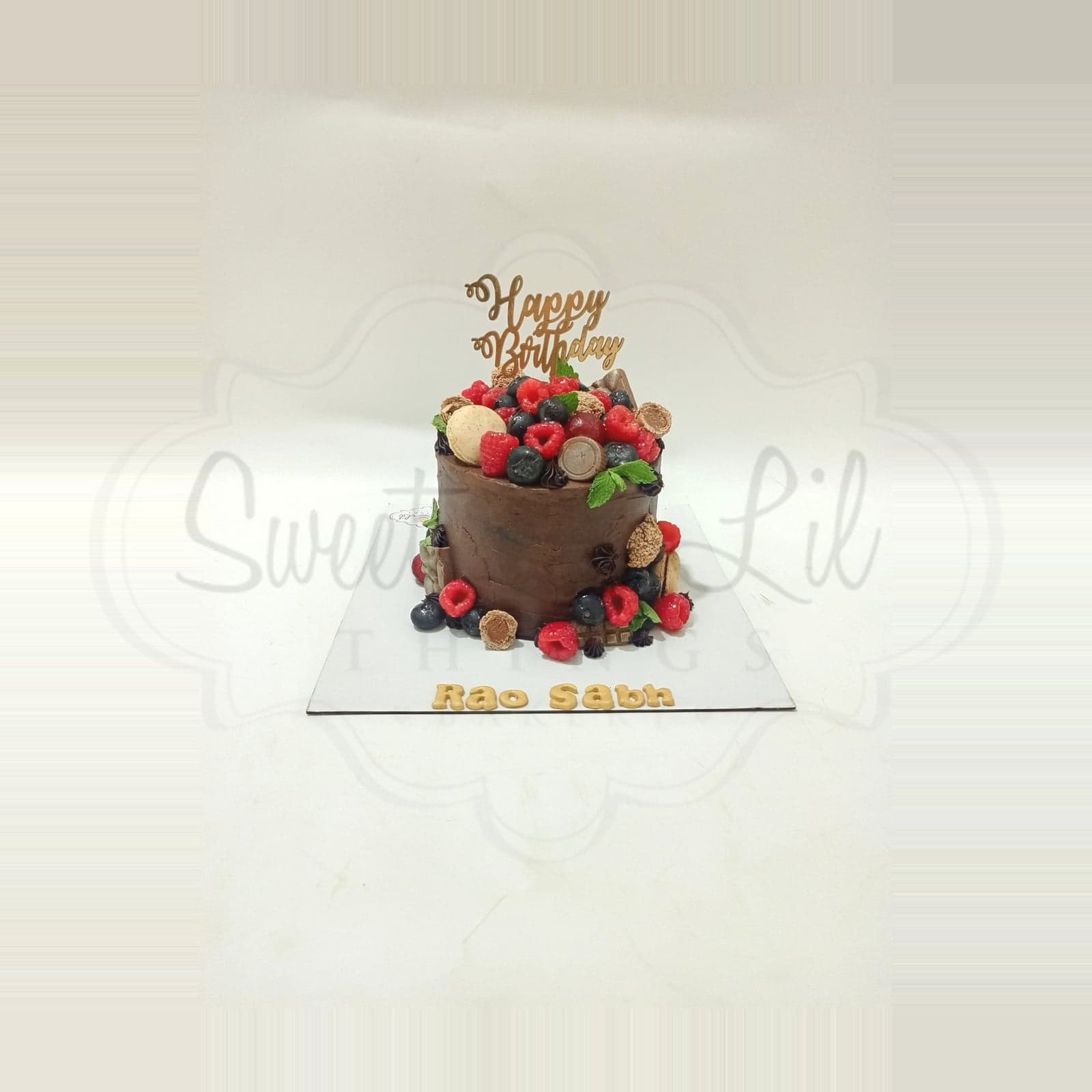 Chocolate Drip Fresh Berry Cake photo 2