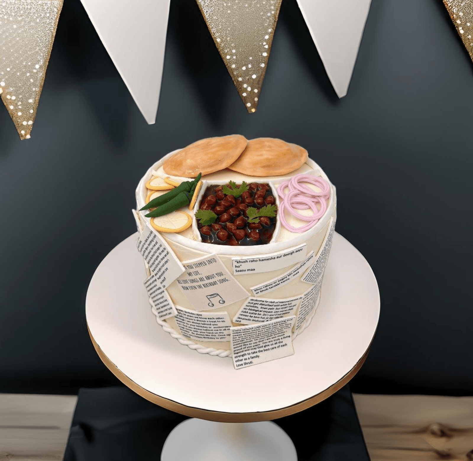Chole Bhature Food Lovers Birthday Cake