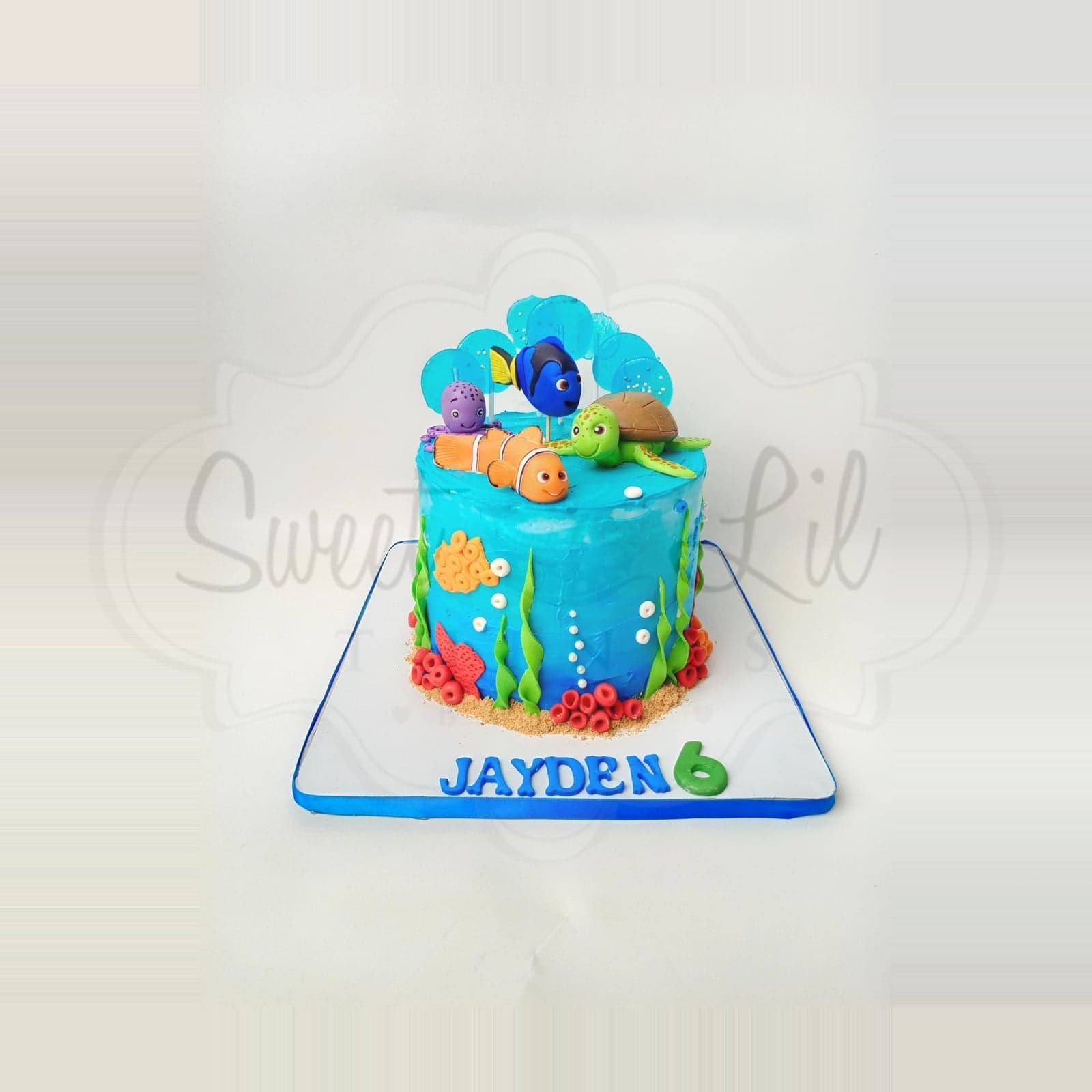Underwater theme cake photo 2