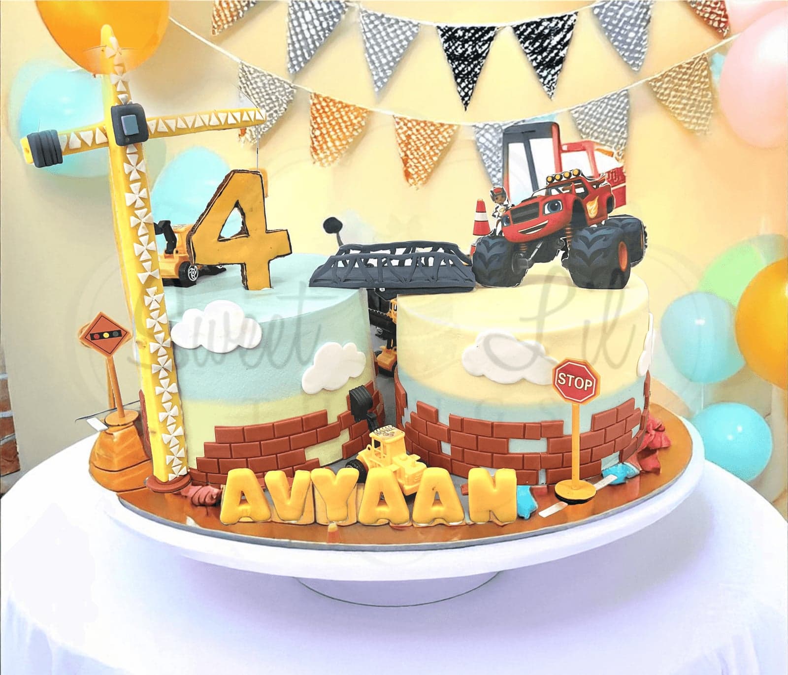 Construction Site Birthday Cake