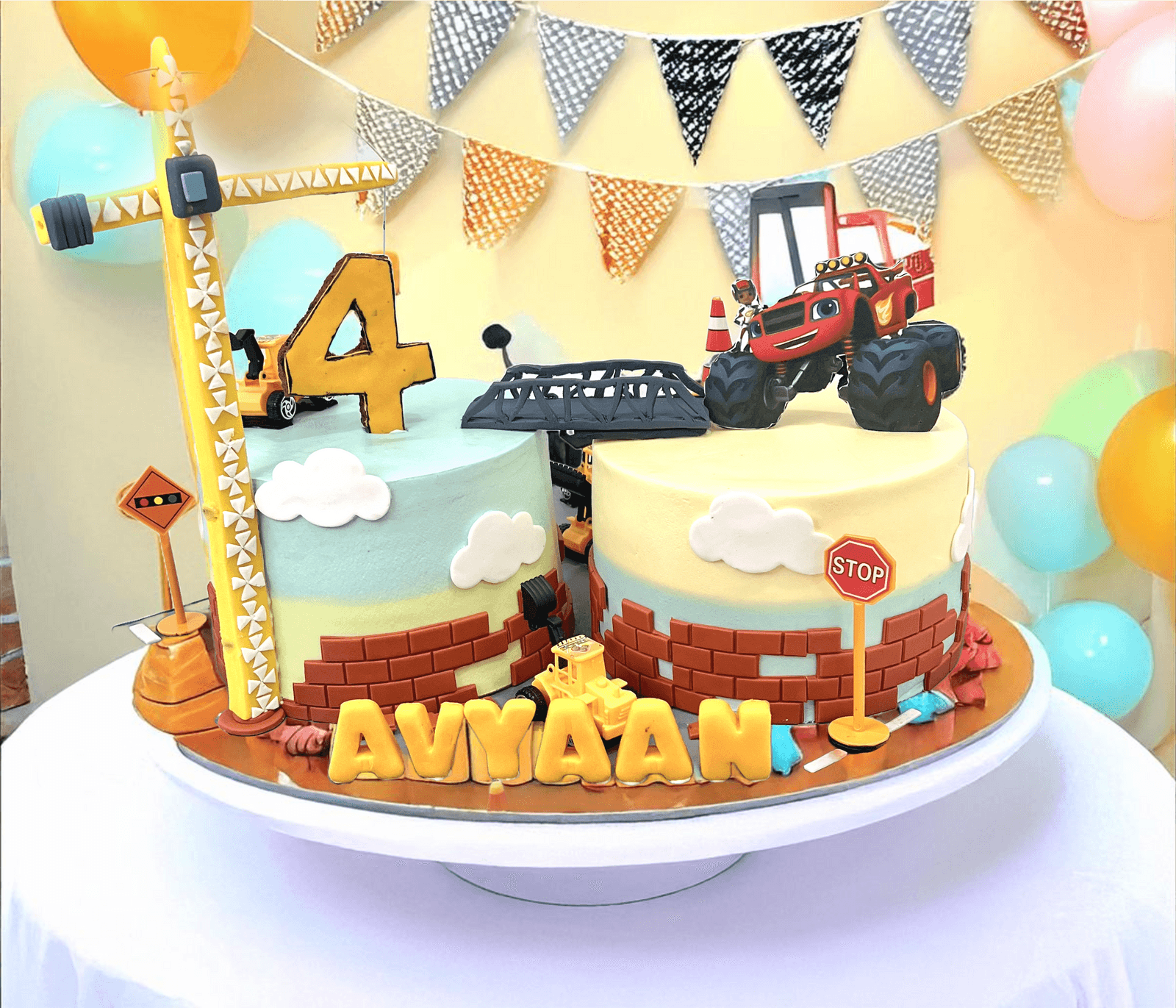 Construction Site Birthday Cake
