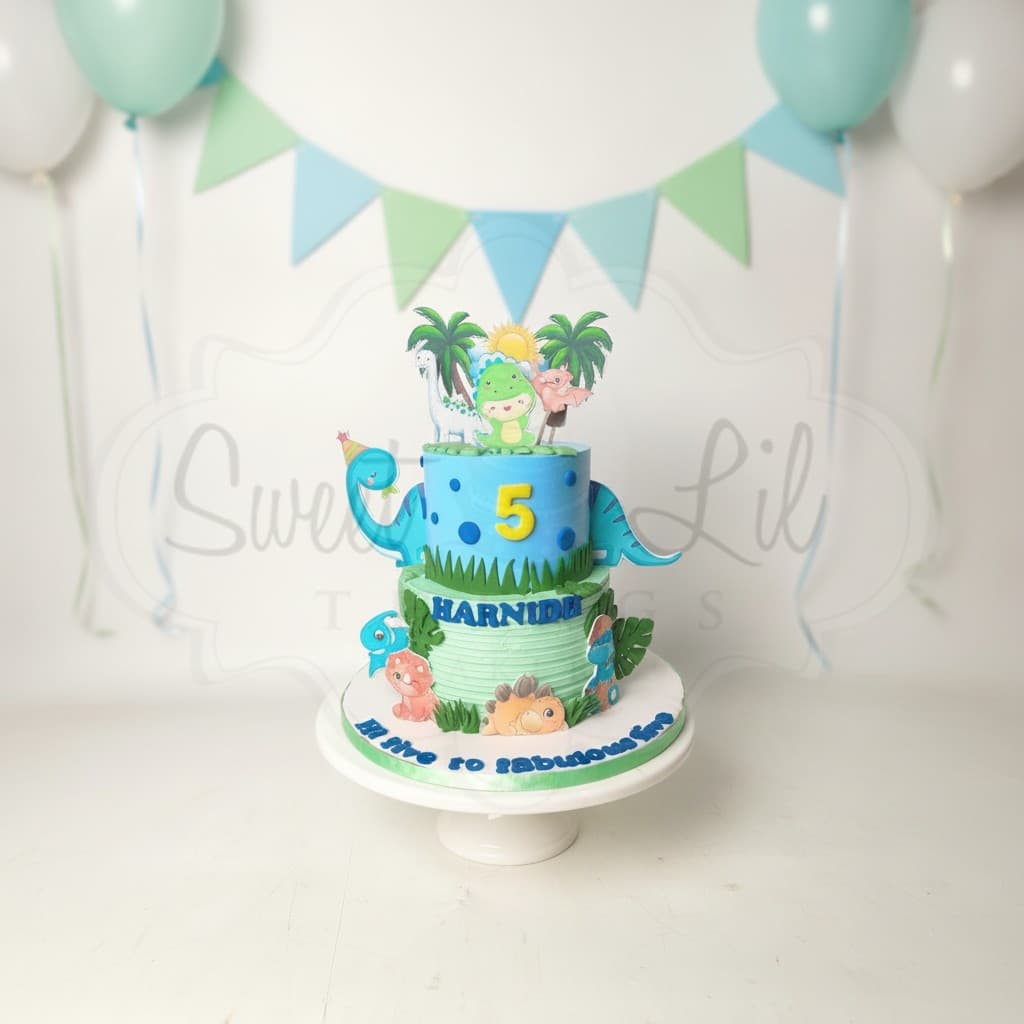 Dinosaur Jungle Birthday Cake