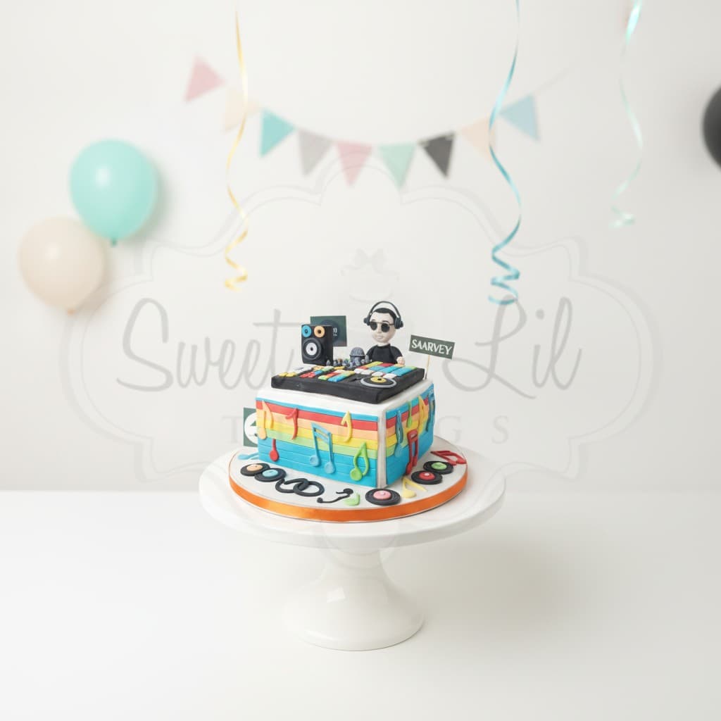 DJ Mixing Deck Birthday Cake