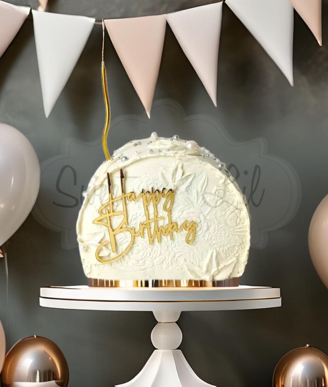 Elegant Top Forward Birthday Cake