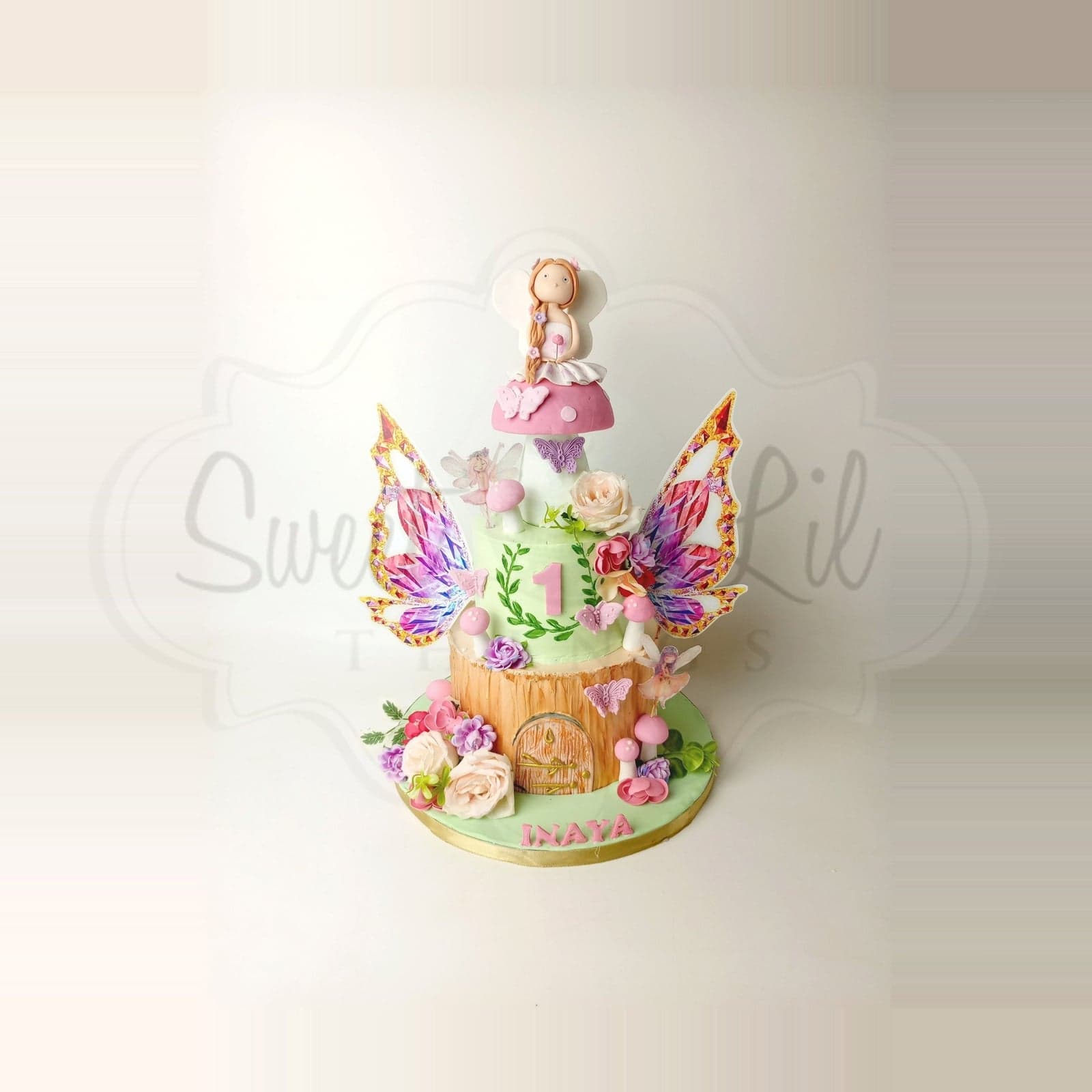 Fairy Garden First Birthday Cake photo 2