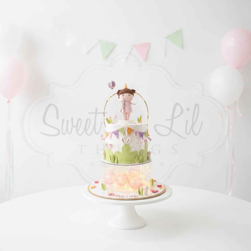 Fairy Lights Garden Birthday Cake