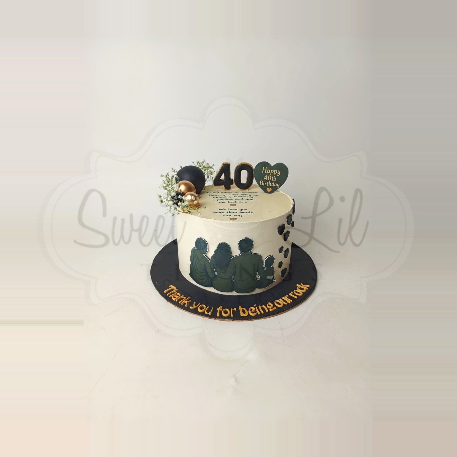 40th Birthday Cake for husband and father photo 2