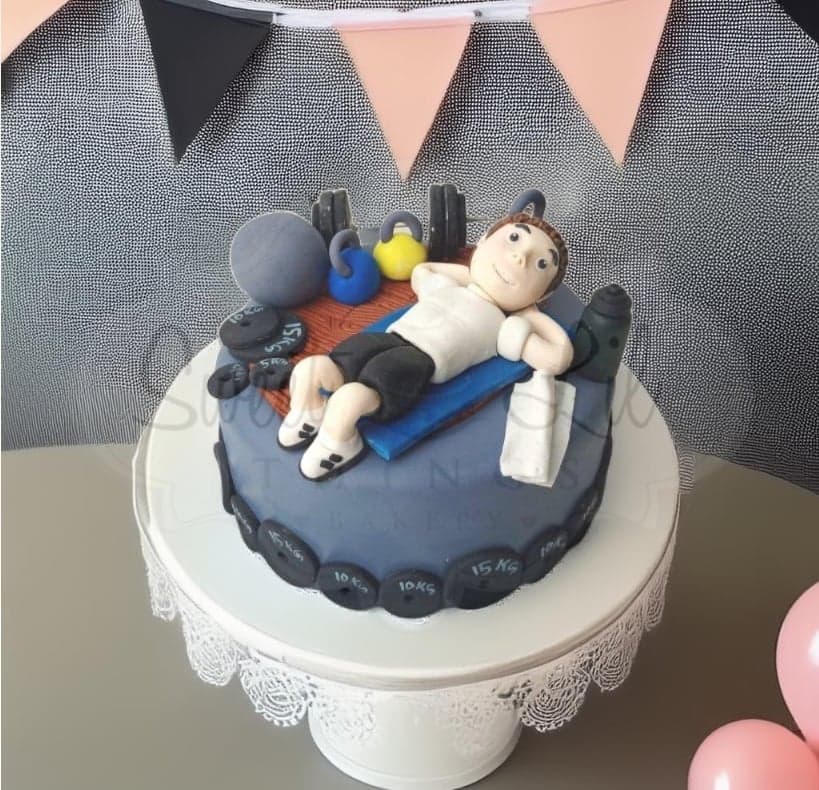 Fitness Gym Lover Birthday Cake