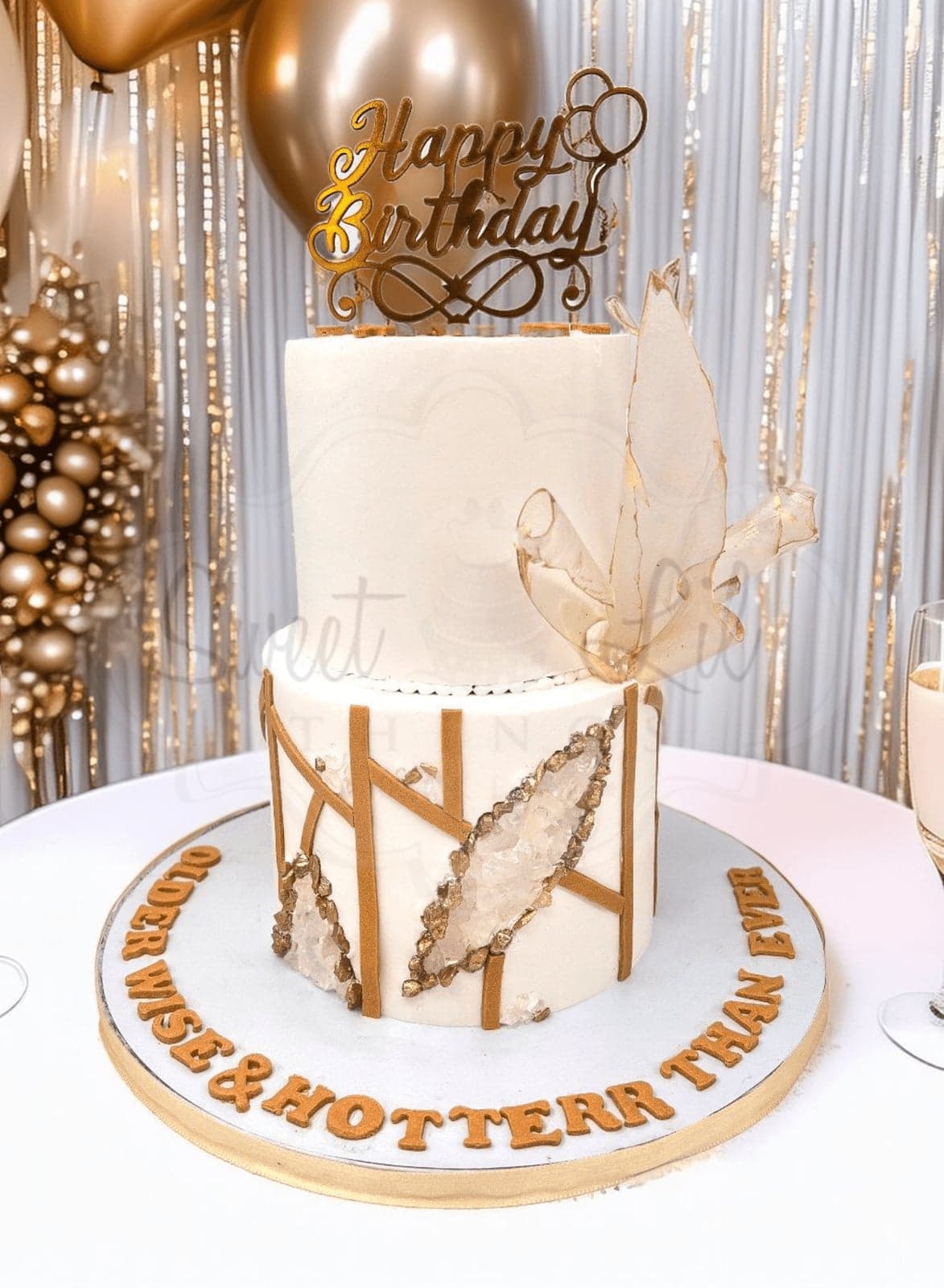 Geode Stone Birthday Cake