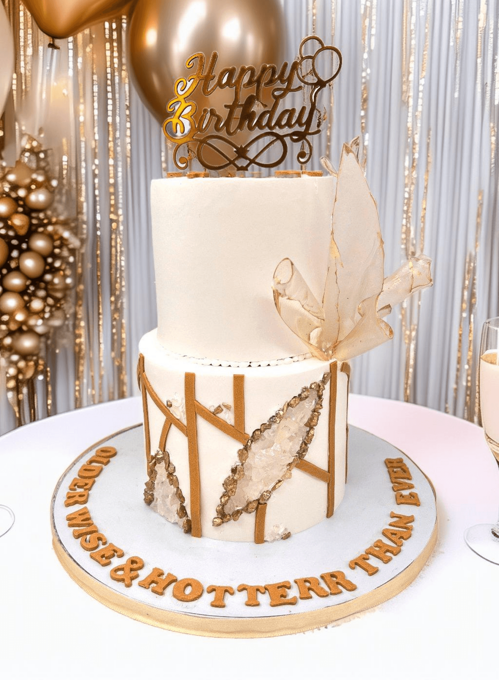 Geode Stone Birthday Cake