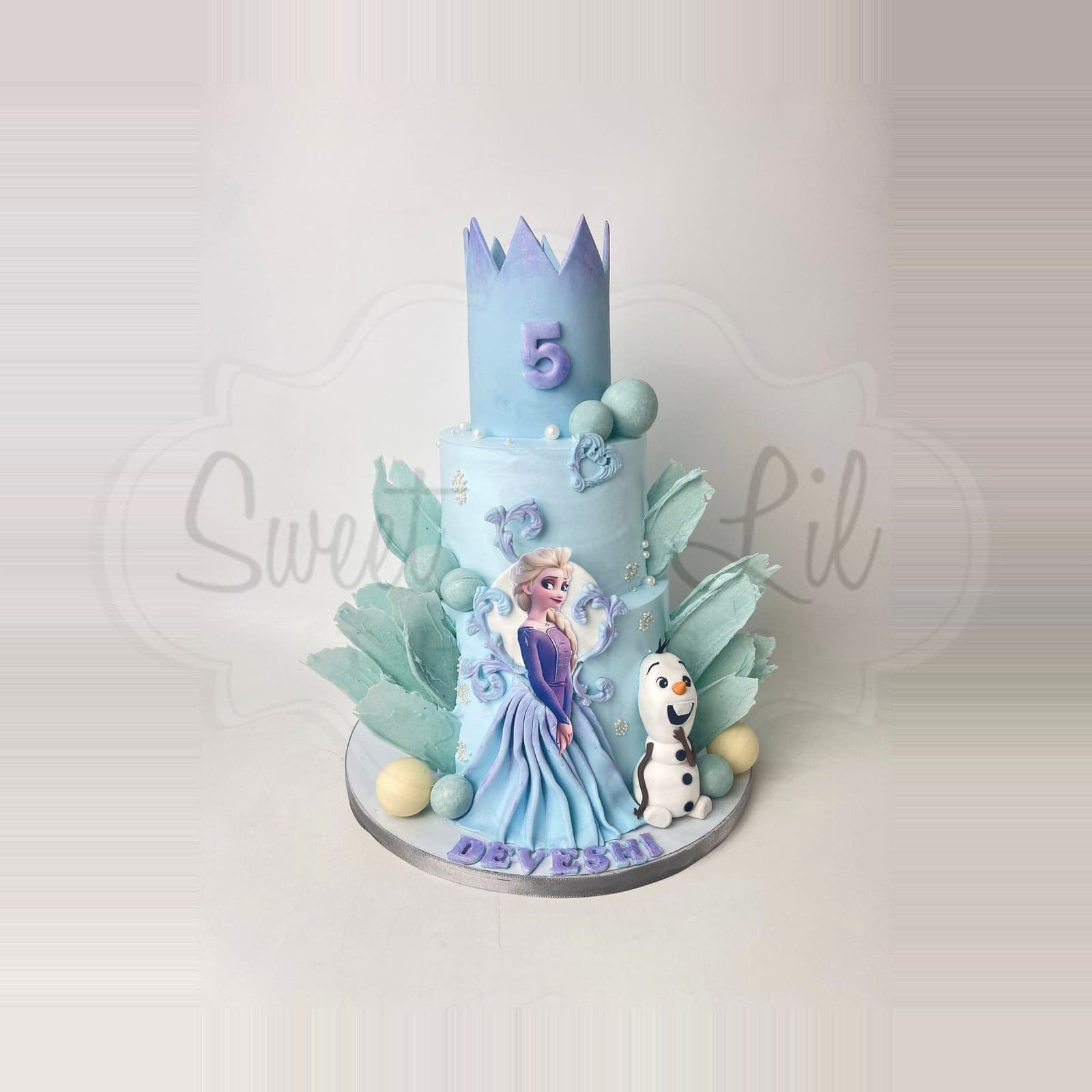 Frozen theme cake — Ice Crystal Crown