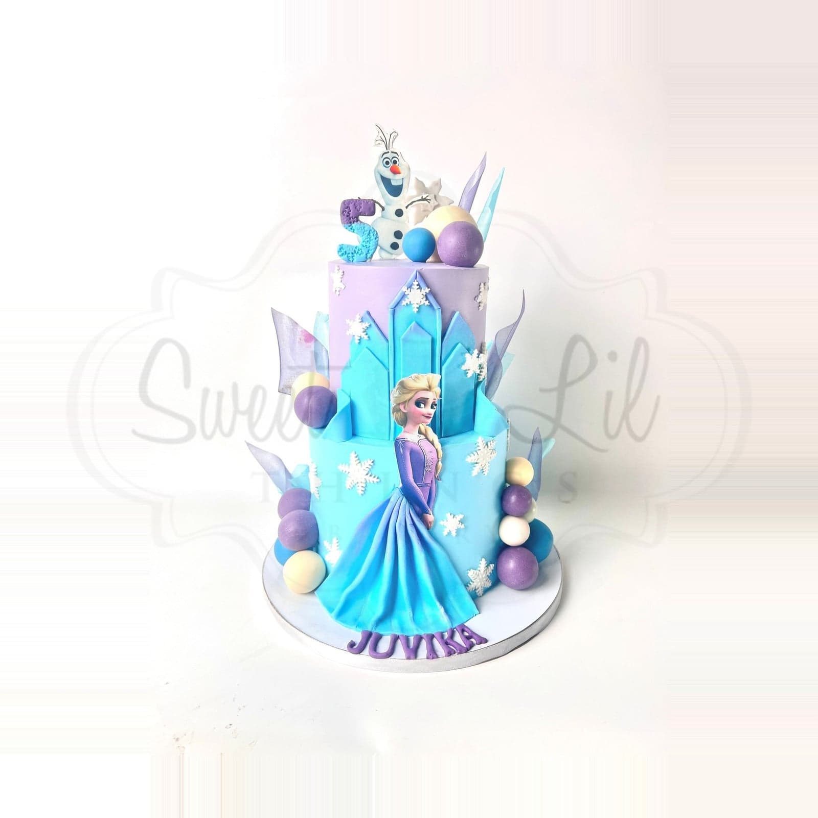 Frozen theme cake — Ice Queen Snowman