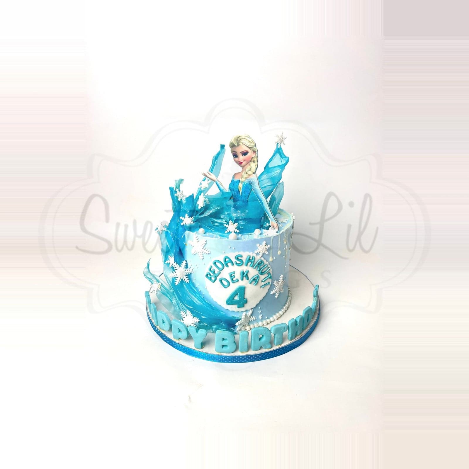 Frozen theme cake — Ice Queen Gown