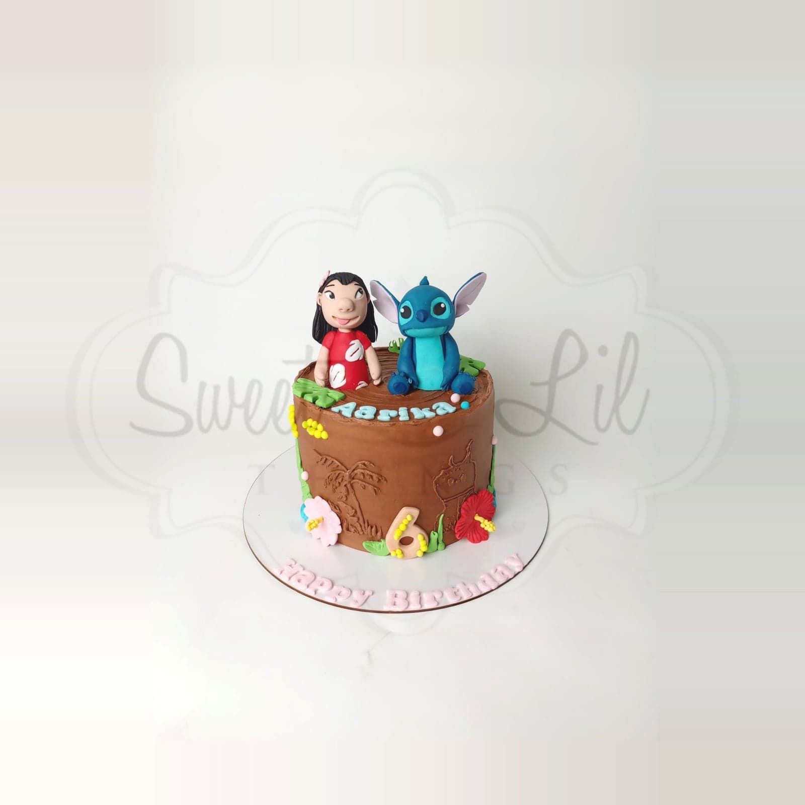 stitch theme cake
