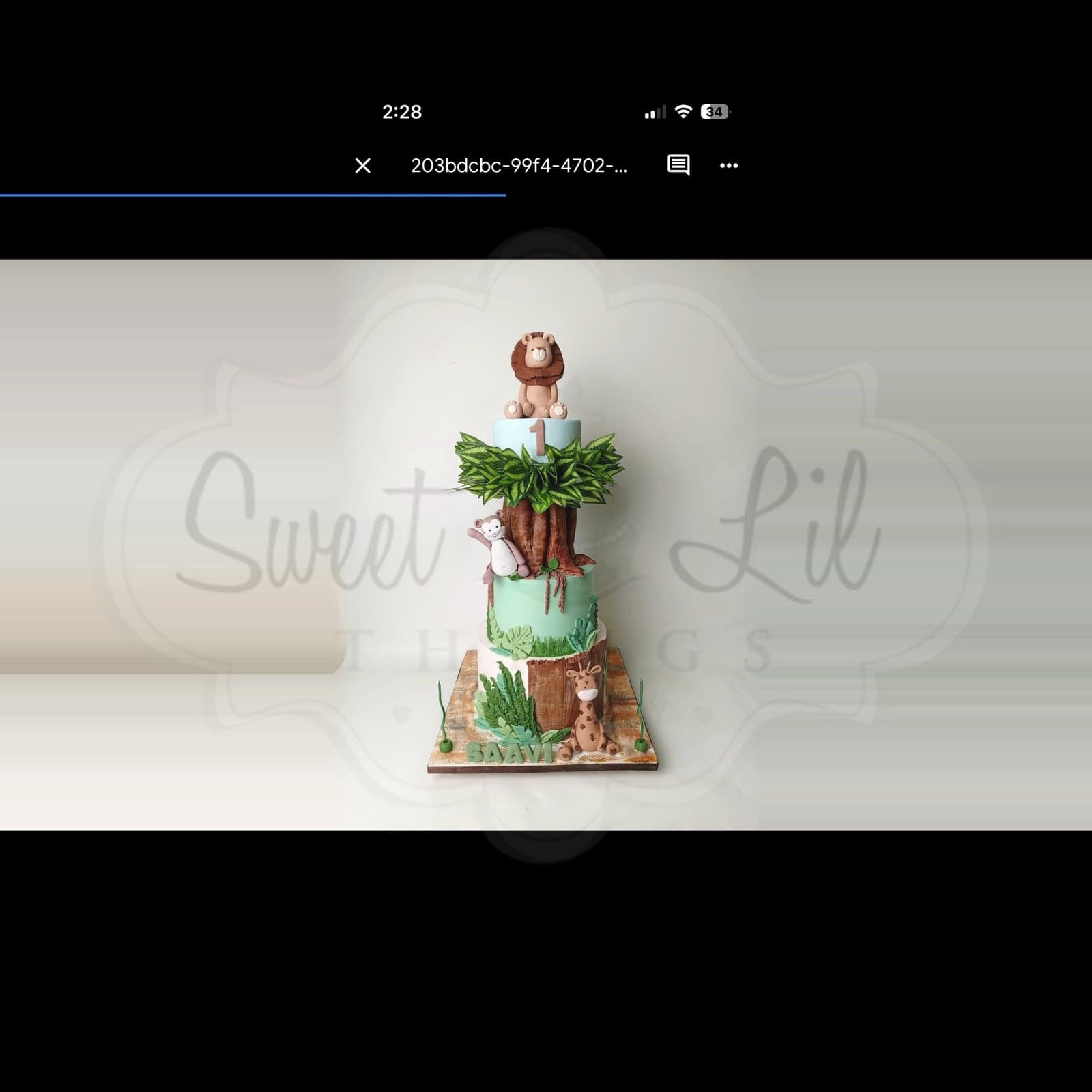 Jungle Theme Cake — Lion Cub Sage First photo 2