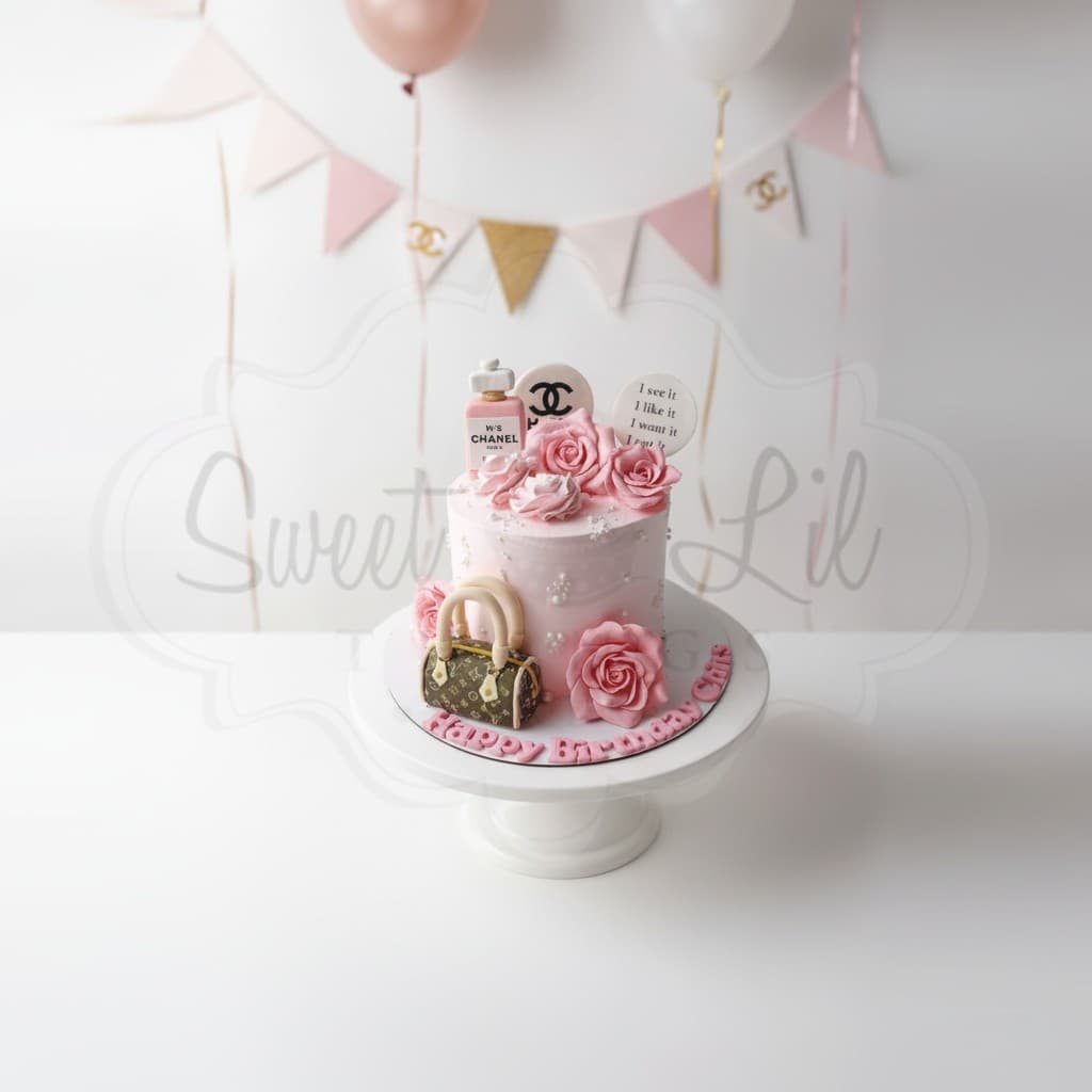 Luxury designer bag Birthday Cake — Perfume