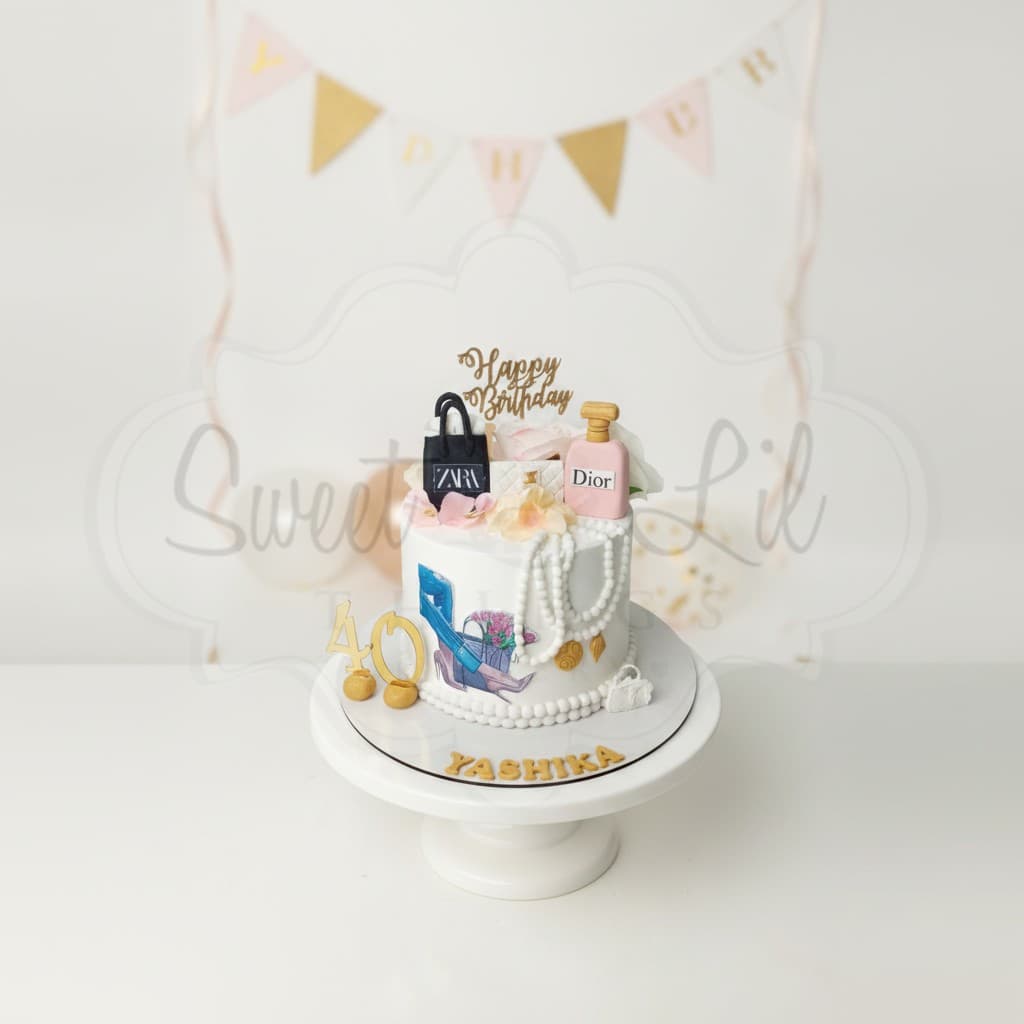 Luxury designer bag Birthday Cake — Shopping 40th