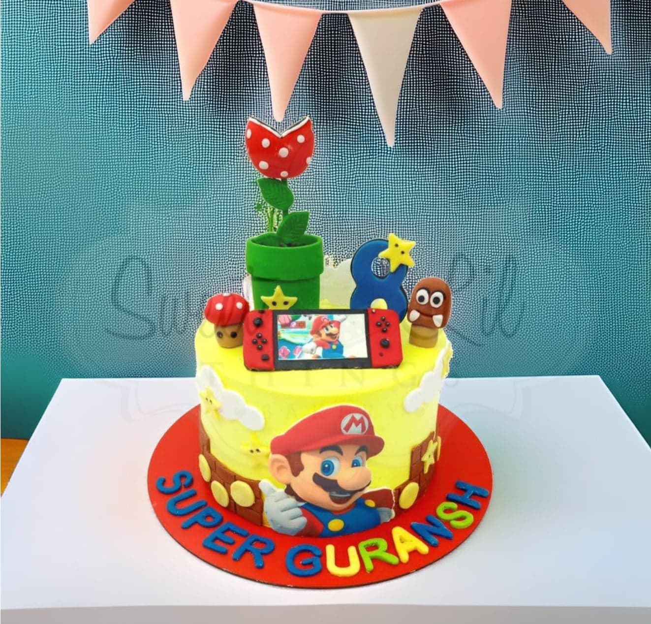 Mario Theme Birthday Cake