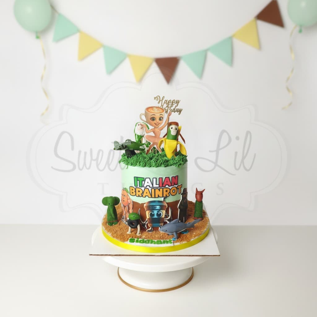 Brainrot theme Cake