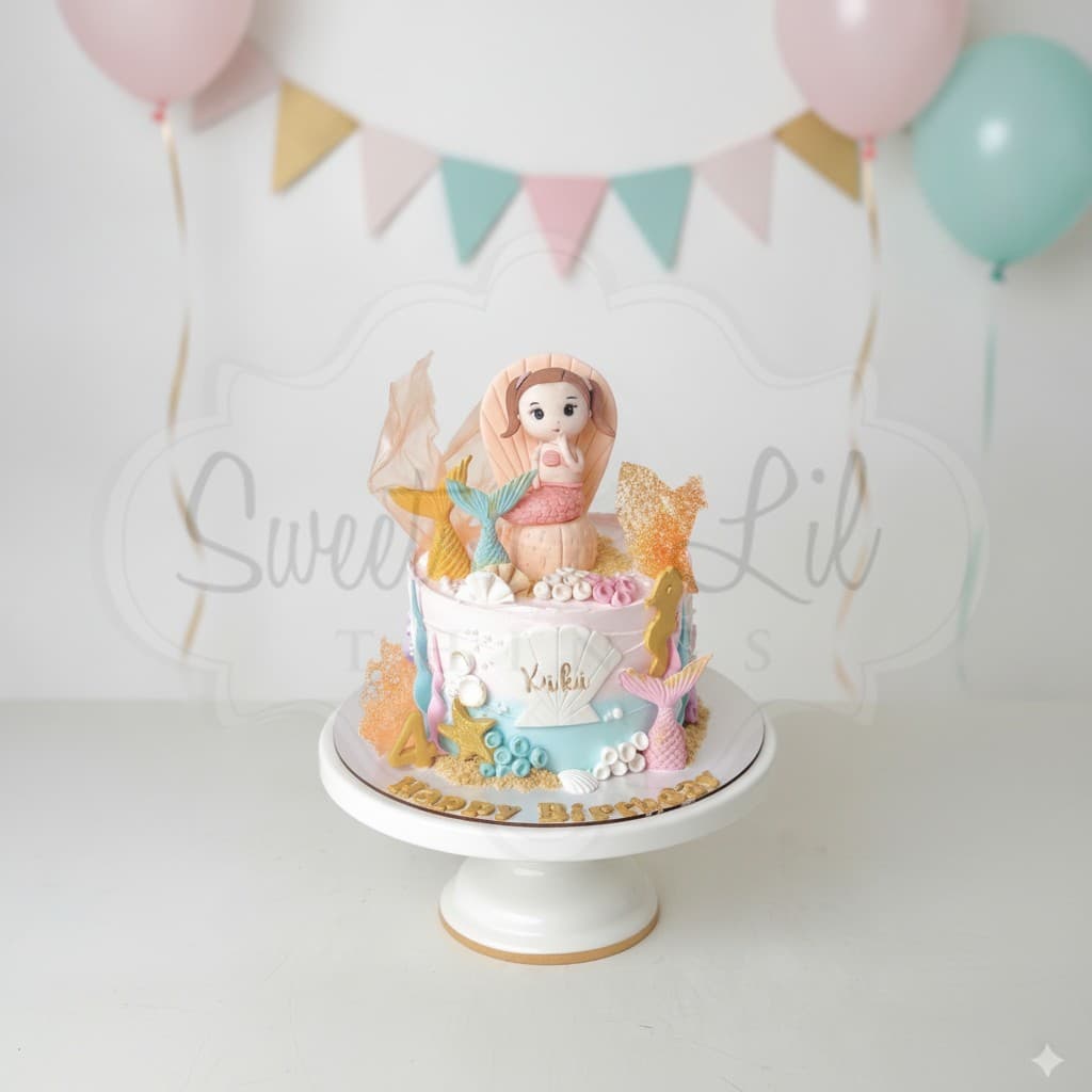 Mermaid theme Birthday Cake