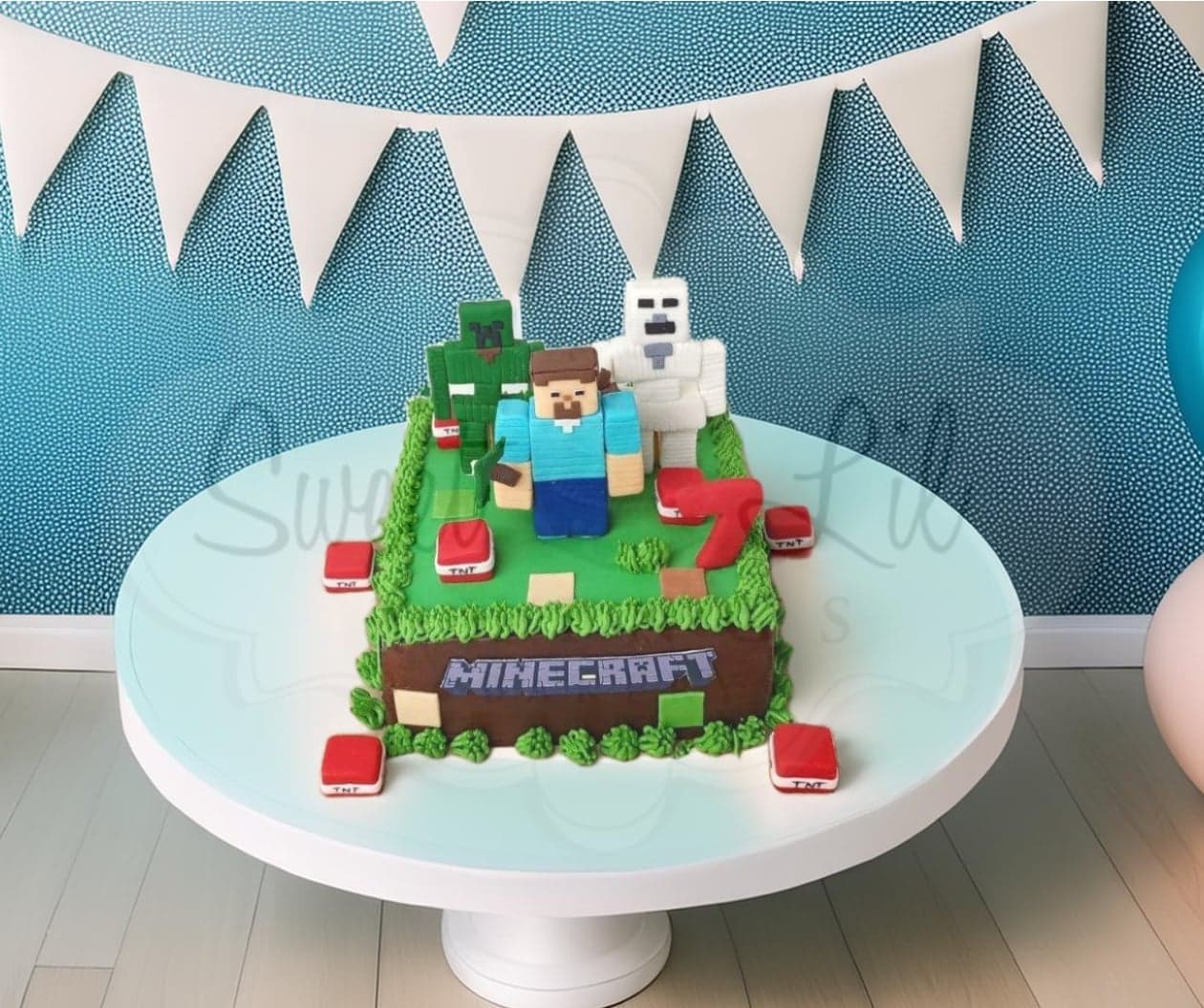 Minecraft Game Birthday Cake