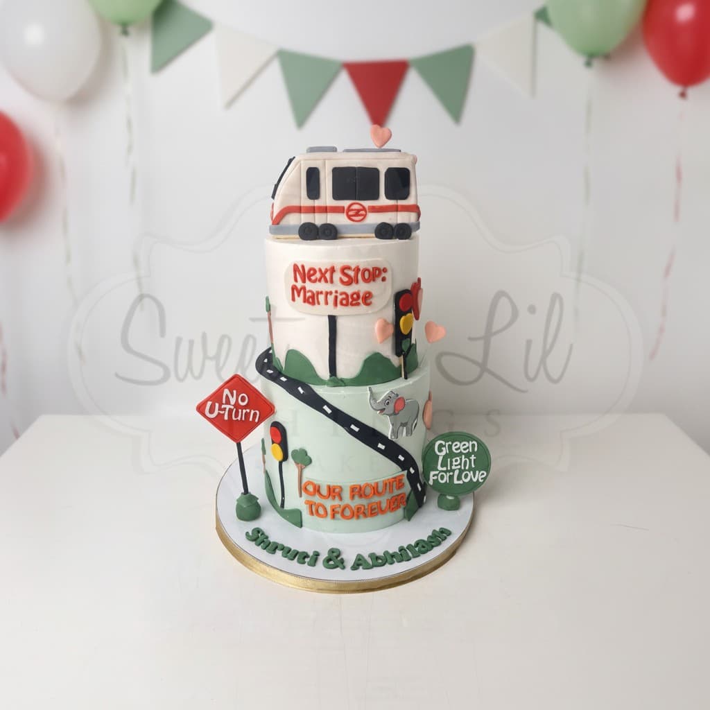 Next Stop Marriage Metro Cake