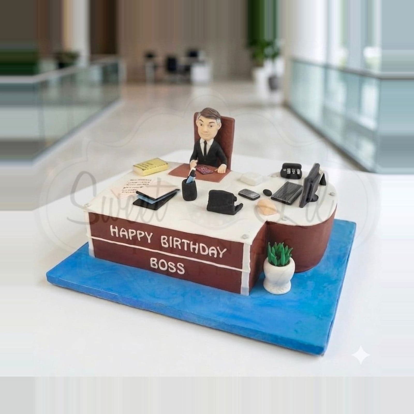 Office Desk Boss Birthday Cake photo 2