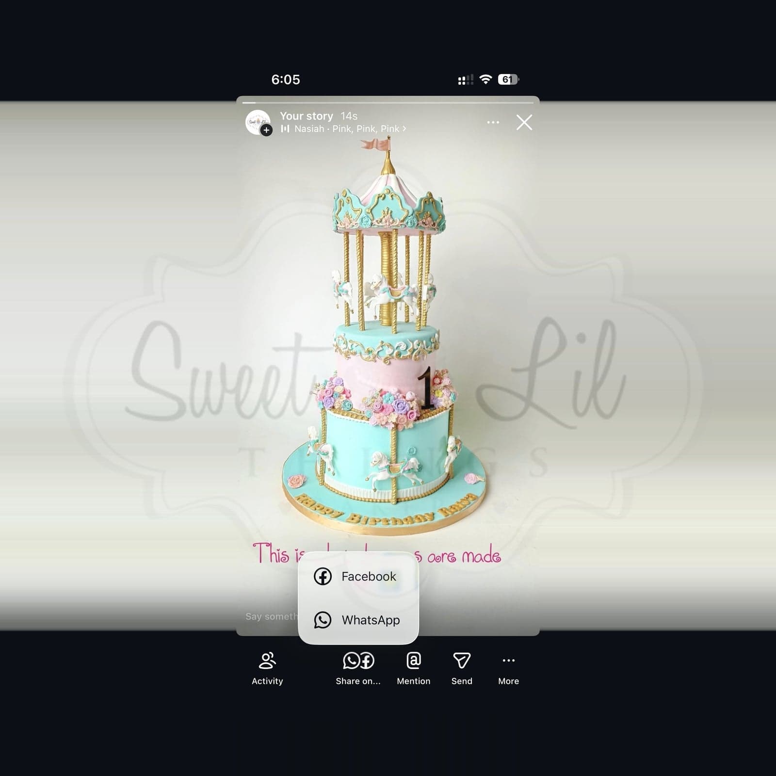 Carousel Birthday Cake photo 2
