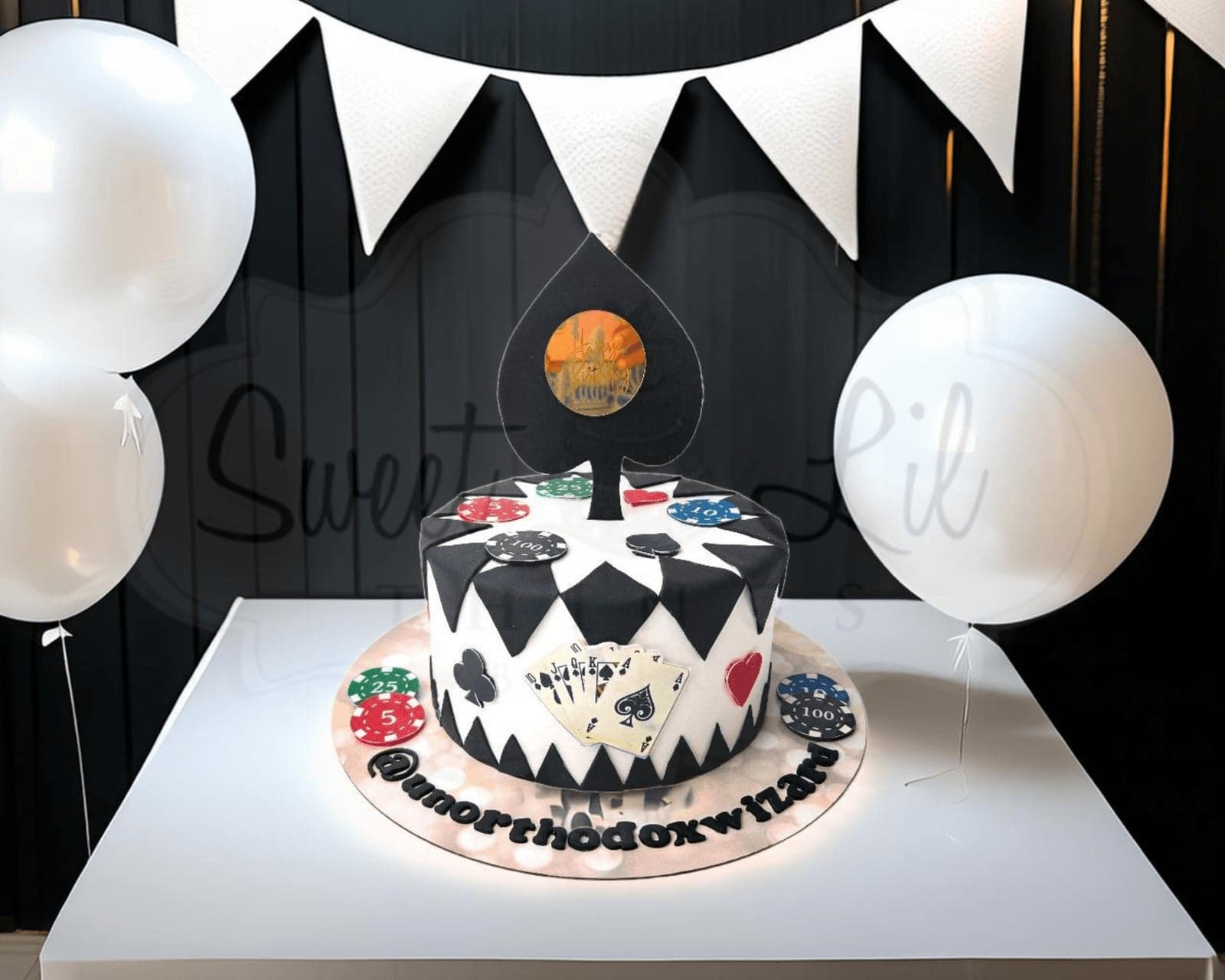 Poker Cards Casino Cake