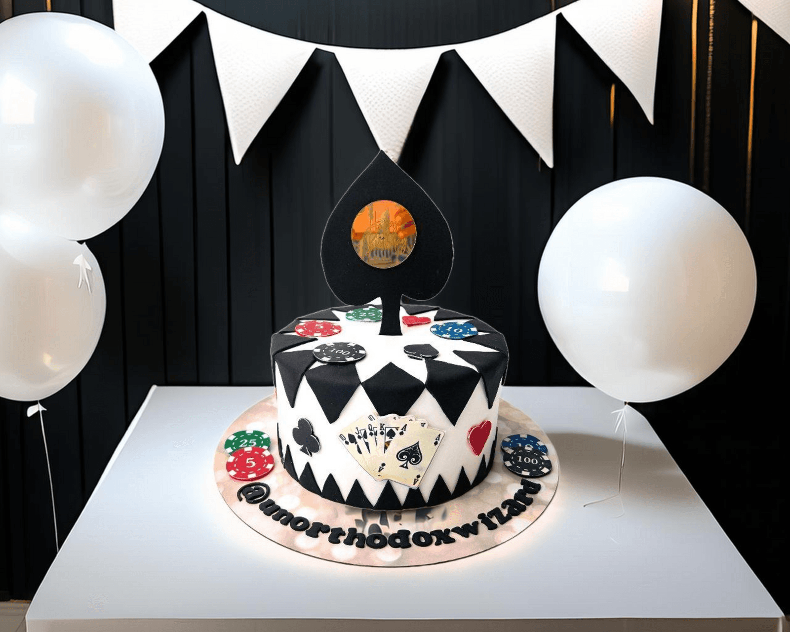 Poker Cards Casino Cake