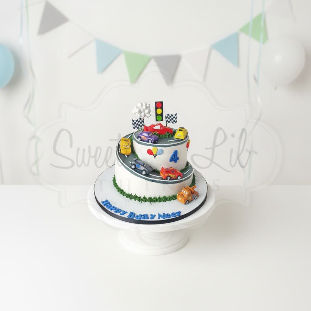 Racetrack Cars Birthday Cake