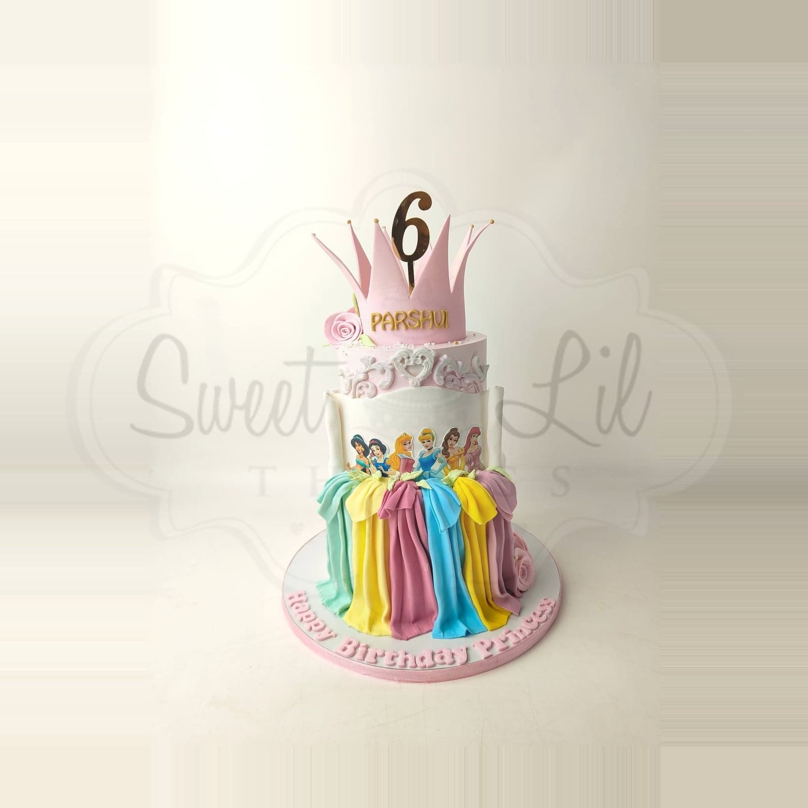 Princess theme Birthday Cake — Royal Crown photo 2