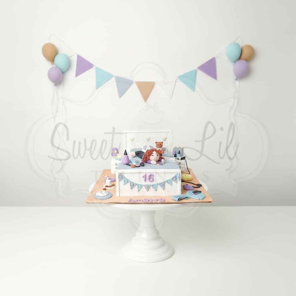 Sleepover Bedroom 16th Birthday Cake