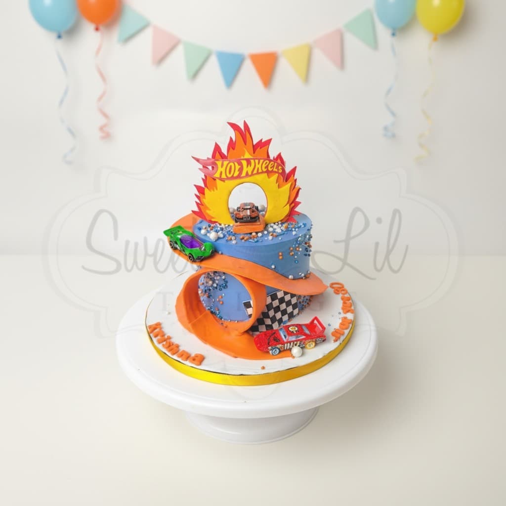 Hot Wheels theme Cake